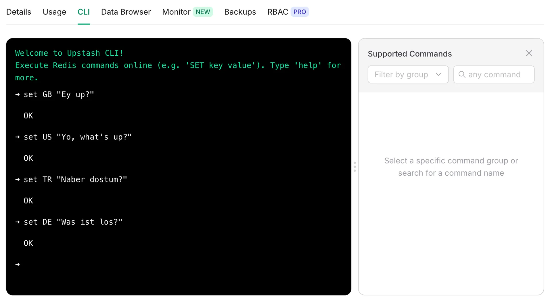 CLI Tab